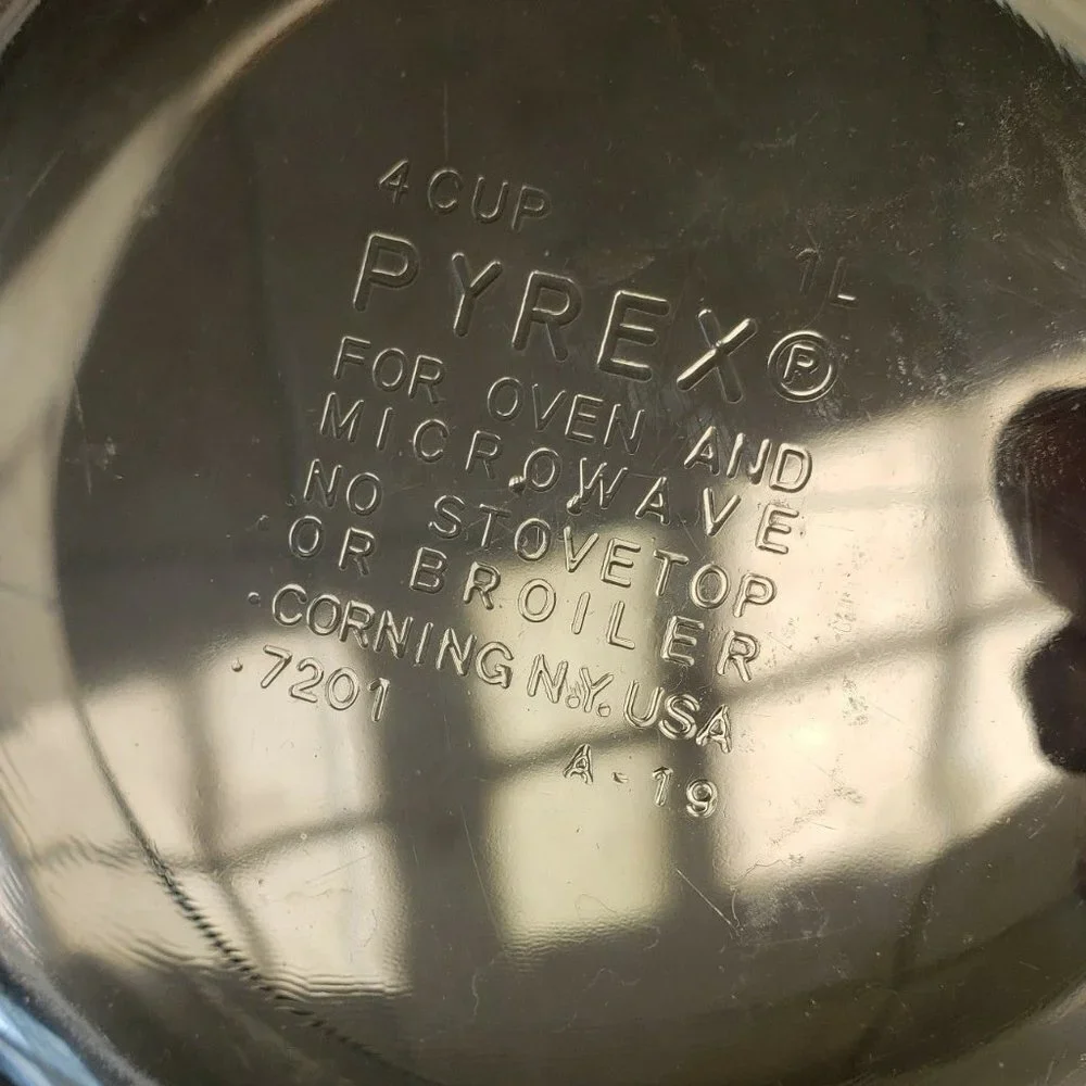 Pyrex 2 set loaf pan and small #7201 mixing bowl clear glass